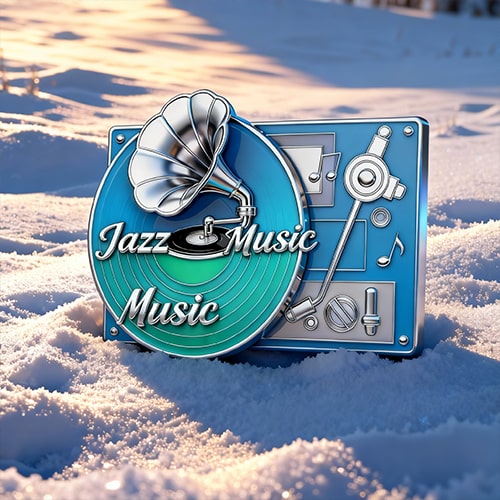 3D Double-Layer Spin Jazz Music Pin