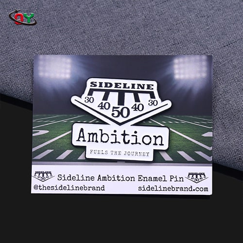 Football Yard Line Ambition Enamel Pin