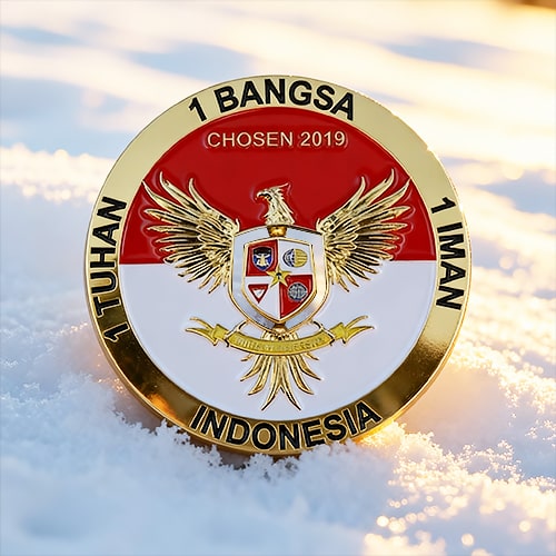 Indonesian Emblem Spinner Enamel Pin