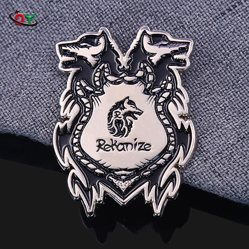 Wolf Crest Themed Enamel Pin